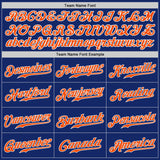 Custom Royal Orange-Light Blue Authentic Split Fashion Baseball Jersey