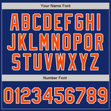 Custom Royal Orange-Gold Authentic Split Fashion Baseball Jersey