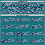 Custom Teal Navy-Gray Authentic Split Fashion Baseball Jersey