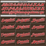 Custom Brown Red-Gray Authentic Split Fashion Baseball Jersey