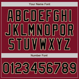 Custom Crimson Black-Gray Authentic Split Fashion Baseball Jersey