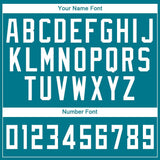 Custom Teal White Round Neck Suit Basketball Jersey