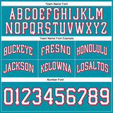 Custom Teal White-Red Authentic Throwback Basketball Shorts