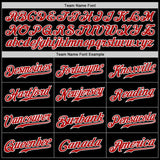 Custom Black Red-White Authentic Two Tone Baseball Jersey