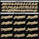 Custom Black Old Gold-White Authentic Two Tone Baseball Jersey