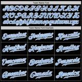 Custom Black Light Blue-White Authentic Two Tone Baseball Jersey