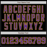 Custom Black Purple-Gold Authentic Two Tone Baseball Jersey