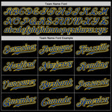 Custom Black Royal-Gold Authentic Two Tone Baseball Jersey