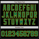 Custom Black Kelly Green-Gold Authentic Two Tone Baseball Jersey