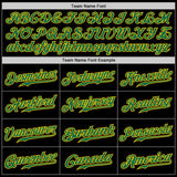 Custom Black Kelly Green-Gold Authentic Two Tone Baseball Jersey