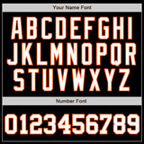 Custom Black White-Orange Authentic Two Tone Baseball Jersey