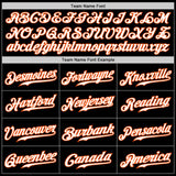 Custom Black White-Orange Authentic Two Tone Baseball Jersey