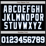 Custom Black White-Light Blue Authentic Two Tone Baseball Jersey