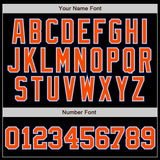 Custom Black Orange-Royal Authentic Two Tone Baseball Jersey