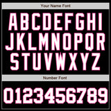 Custom Black White-Pink Authentic Two Tone Baseball Jersey