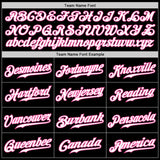 Custom Black White-Pink Authentic Two Tone Baseball Jersey