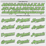 Custom White Neon Green-Black Authentic Two Tone Baseball Jersey