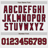 Custom White Crimson-Black Authentic Two Tone Baseball Jersey
