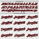 Custom White Crimson-Black Authentic Two Tone Baseball Jersey
