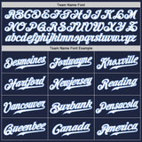 Custom Navy White-Light Blue Authentic Two Tone Baseball Jersey