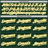 Custom Green White-Gold Authentic Two Tone Baseball Jersey