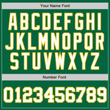 Custom Kelly Green White-Gold Authentic Two Tone Baseball Jersey