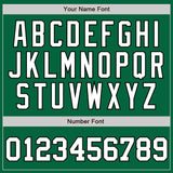 Custom Kelly Green White-Black Authentic Two Tone Baseball Jersey