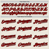 Custom Cream Red-Black Authentic Two Tone Baseball Jersey