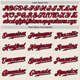 Custom Cream Red-Navy Authentic Two Tone Baseball Jersey