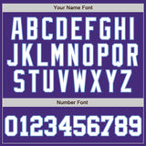 Custom Purple White-Light Blue Authentic Two Tone Baseball Jersey
