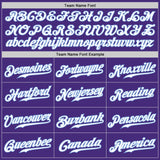 Custom Purple White-Light Blue Authentic Two Tone Baseball Jersey