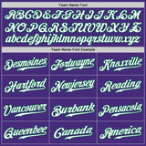 Custom Purple White-Kelly Green Authentic Two Tone Baseball Jersey