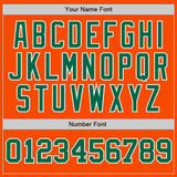 Custom Orange Kelly Green-White Authentic Two Tone Baseball Jersey