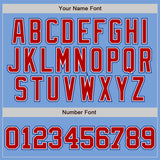 Custom Light Blue Red-Royal Authentic Two Tone Baseball Jersey