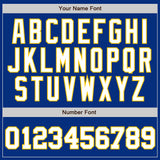 Custom Royal White-Gold Authentic Two Tone Baseball Jersey