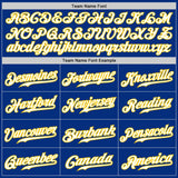Custom Royal White-Gold Authentic Two Tone Baseball Jersey
