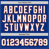 Custom Royal White-Orange Authentic Two Tone Baseball Jersey