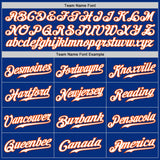 Custom Royal White-Orange Authentic Two Tone Baseball Jersey