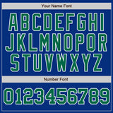 Custom Royal Kelly Green-White Authentic Two Tone Baseball Jersey