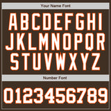 Custom Brown White-Orange Authentic Two Tone Baseball Jersey