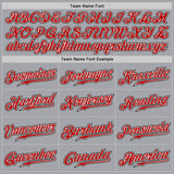 Custom Gray Red-Black Authentic Two Tone Baseball Jersey