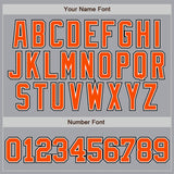 Custom Gray Orange-Black Authentic Two Tone Baseball Jersey