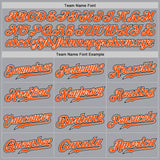 Custom Gray Orange-Black Authentic Two Tone Baseball Jersey