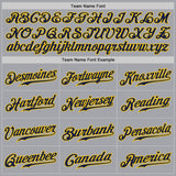 Custom Gray Navy-Gold Authentic Two Tone Baseball Jersey