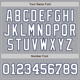 Custom Gray White-Navy Authentic Two Tone Baseball Jersey