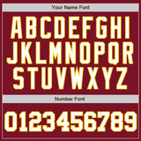 Custom Crimson White-Gold Authentic Two Tone Baseball Jersey