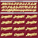 Custom Crimson White-Gold Authentic Two Tone Baseball Jersey