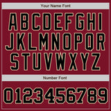 Custom Crimson Black-Cream Authentic Two Tone Baseball Jersey