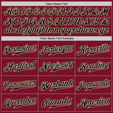 Custom Crimson Black-Cream Authentic Two Tone Baseball Jersey