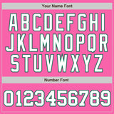 Custom Pink White-Kelly Green Authentic Two Tone Baseball Jersey